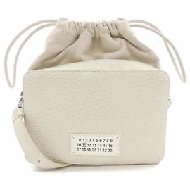 Maison Martin Margiela Borsa a tracolla Maison Margiela in pelle di vitello granulata Beige