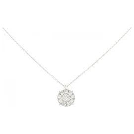 Autre Marque Colar de ouro branco Au750 e diamantes Prata