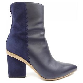 Hermès 172054Z Botas Botas de couro Azul Azul marinho