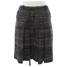 Saia Chanel Marrom Preto