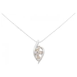Autre Marque K18WG Diamant Halskette Silber