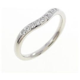 Tiffany & Co. Curved Platinum Band Ring Other