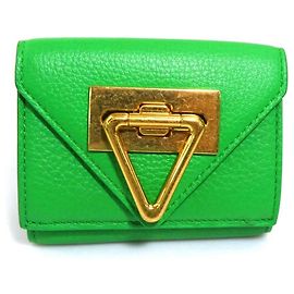 Bottega Veneta Tri-fold Wallet Green