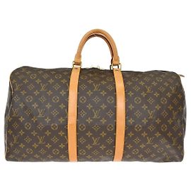Louis Vuitton Keepall Monogram Canvas 55 Marrone