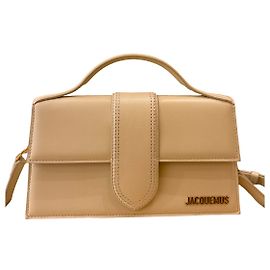 Jacquemus Le Grand Bambino Flap Bag Leather long Beige