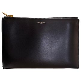 Saint Laurent Zip Leather Medium Black