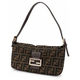 Bolsa Fendi baguette em tela monogram marrom Marrom Castanho escuro