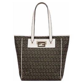 Bolsa Fendi Zucca Marrom Branco