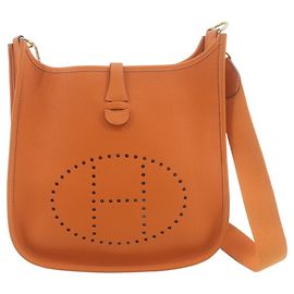 Hermès Hermes Evelyne Bag Gen II Clemence GM Orange