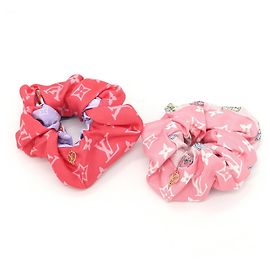 Set di scrunchie minimal Louis Vuitton Rosa