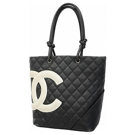 Chanel Cambon Shopper aus Lammleder Schwarz