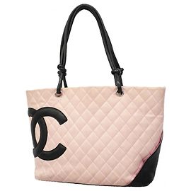 Bolsa Tote Chanel Cambon em pele de cordeiro Rosa