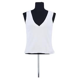 Dior Top de algodón blanco sin mangas Blanco