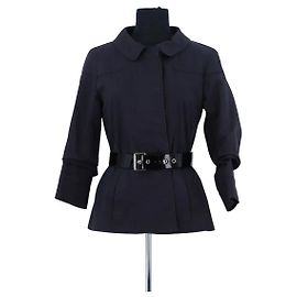 Louis Vuitton Chaqueta de algodón negra Negro