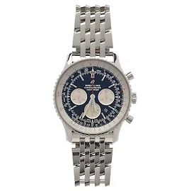 An iconic item among aviation watches, fitted with a precision rotating slide rule bezel that provides distinctive functionality for various flight-related calculations. Inside, Breitling's in-house Other