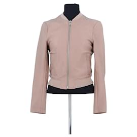 Maje Beige Lederjacke Beige