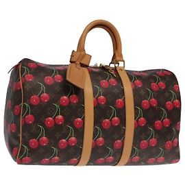 LOUIS VUITTON Monogram Cherry Keepall 45 Boston Bag M95011 LV Auth 101791SM Monograma