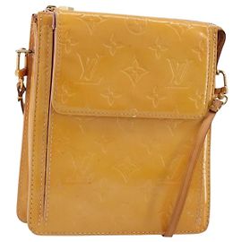LOUIS VUITTON Monogram Vernis Motto Pouch Marshmallow Pink M91312 Auth ka4665 Other