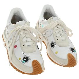 LOEWE Studio Ghibli Susuwatari Spirited Away Sneakers White Auth 167405SAM Weiß