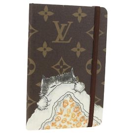 LOUIS VUITTON Catgram Notebook Jane PM Note Cover GI1389 LV Auth 184276M Monogram