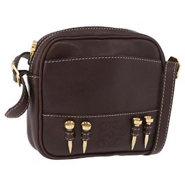 Borsa a Spalla LOEWE in Pelle Marrone Oro Auth 185510A Marrone D'oro