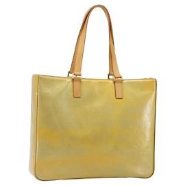 LOUIS VUITTON Monogram Vernis Columbus Tote Bag Gris M91028 LV Auth 184777 Gris