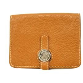 Hermès Porte-cartes Dogon Hermes Doré
