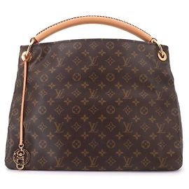 Louis Vuitton Artsy MM Monogram Shoulder Handbag Brown Monogram