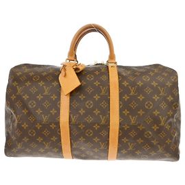 Louis Vuitton Keepall Monogram Canvas 50 Castaño