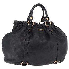 Sac cabas Miu Miu Shopping en cuir Multicolore