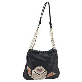 Bolsa Tote de Corrente em Couro Chanel Preto