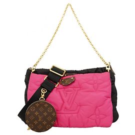 Borsa a tracolla Louis Vuitton Monogram Multi Pochette Accessoires Nero Fuschia