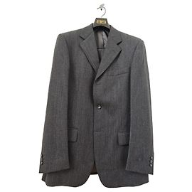 Balenciaga Grey Tasmanian Wool Suit Grey