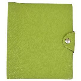 Hermès Hermes Ulysse Agenda Cover Leather MM Green