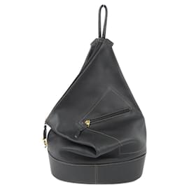 Loewe Black Leather Backpack Black