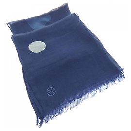 Hermès Hermes So H394831T Stole Navy blue