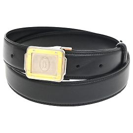 Cartier Santos Plaque Reversible Belt Leather Medium Black