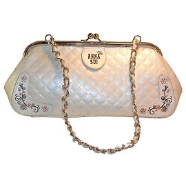 Bolsa de ombro acolchoada Anna Sui branca Branco