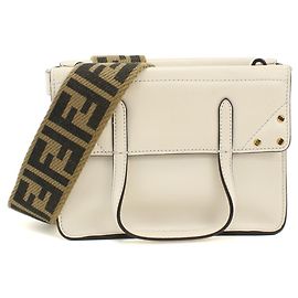 Fendi Tote Bag aus Elfenbeinfarbenem Kalbsleder Roh