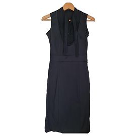 Vestido Gucci negro sin mangas de algodón Negro