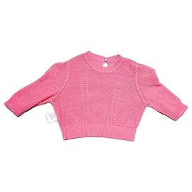 Chanel Rosa Strick-Cardigan Cropped SS22 Pink