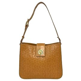 Céline Sac à épaule en cuir marron Celine C Macadam Blazon Triomphe Logo Marron
