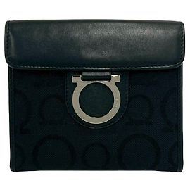 Portafoglio bi-fold nero Salvatore Ferragamo Nero