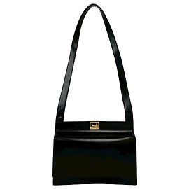 Céline Borsa a tracolla in pelle Celine Sulky Logo Carriage Hardware Nero