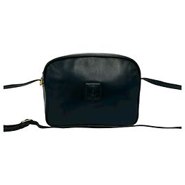 Céline Bolsa de ombro em couro Celine Vintage Triomphe Logo Preto