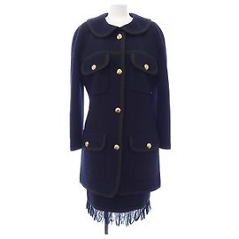 Chanel Vintage Suit Blue Navy blue