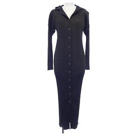 Issey Miyake Robe Pleats Please Marron