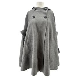 Paul & Joe Grey Wool Cape Coat Grey