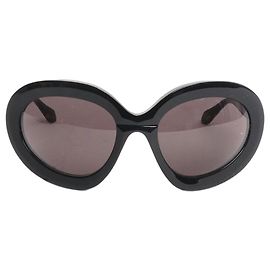 Alaïa Occhiali da sole a farfalla oversize neri Nero
