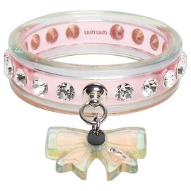 Miu Miu Pink bow detail plastic bangle Pink